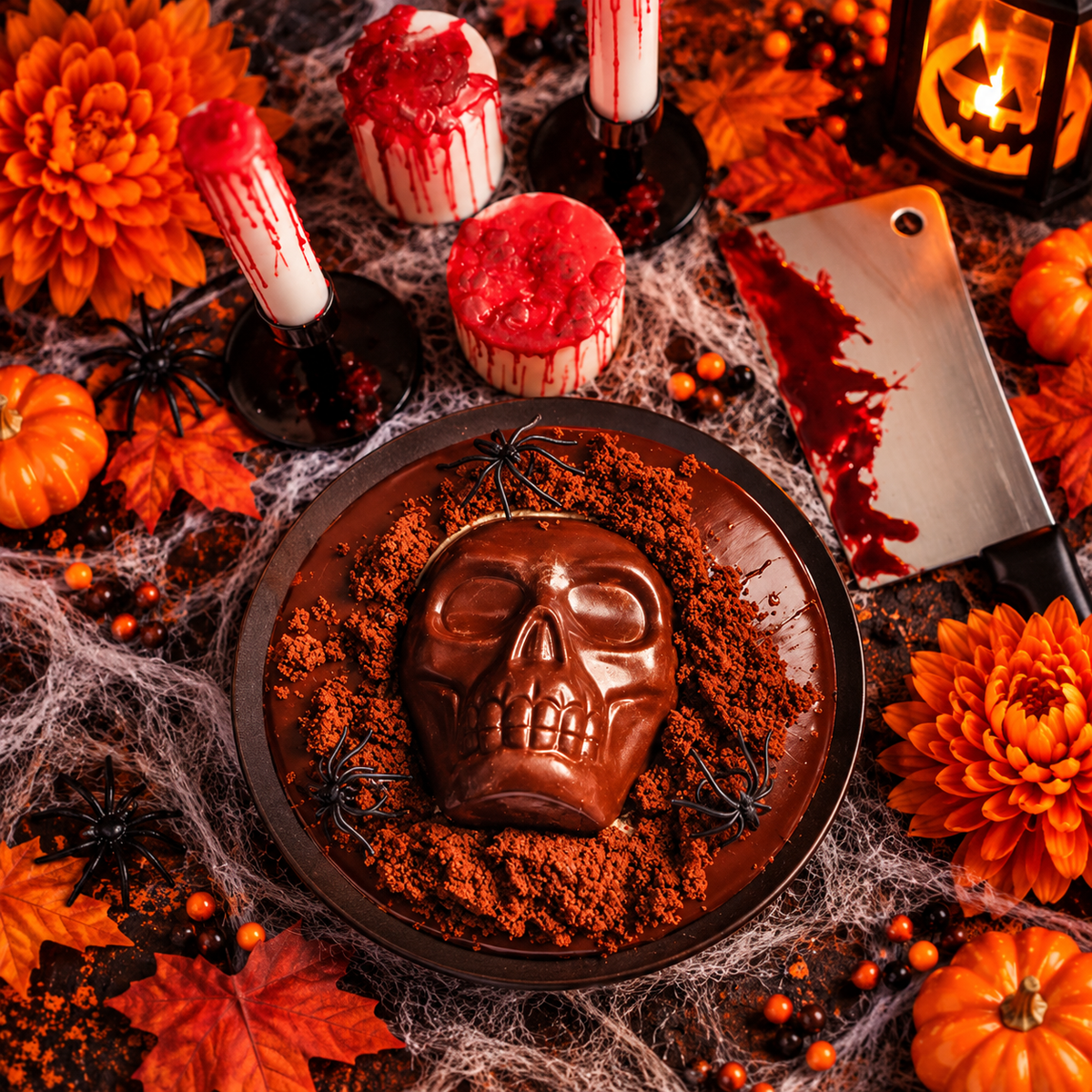 Chocoladetaart Skull 8 personen