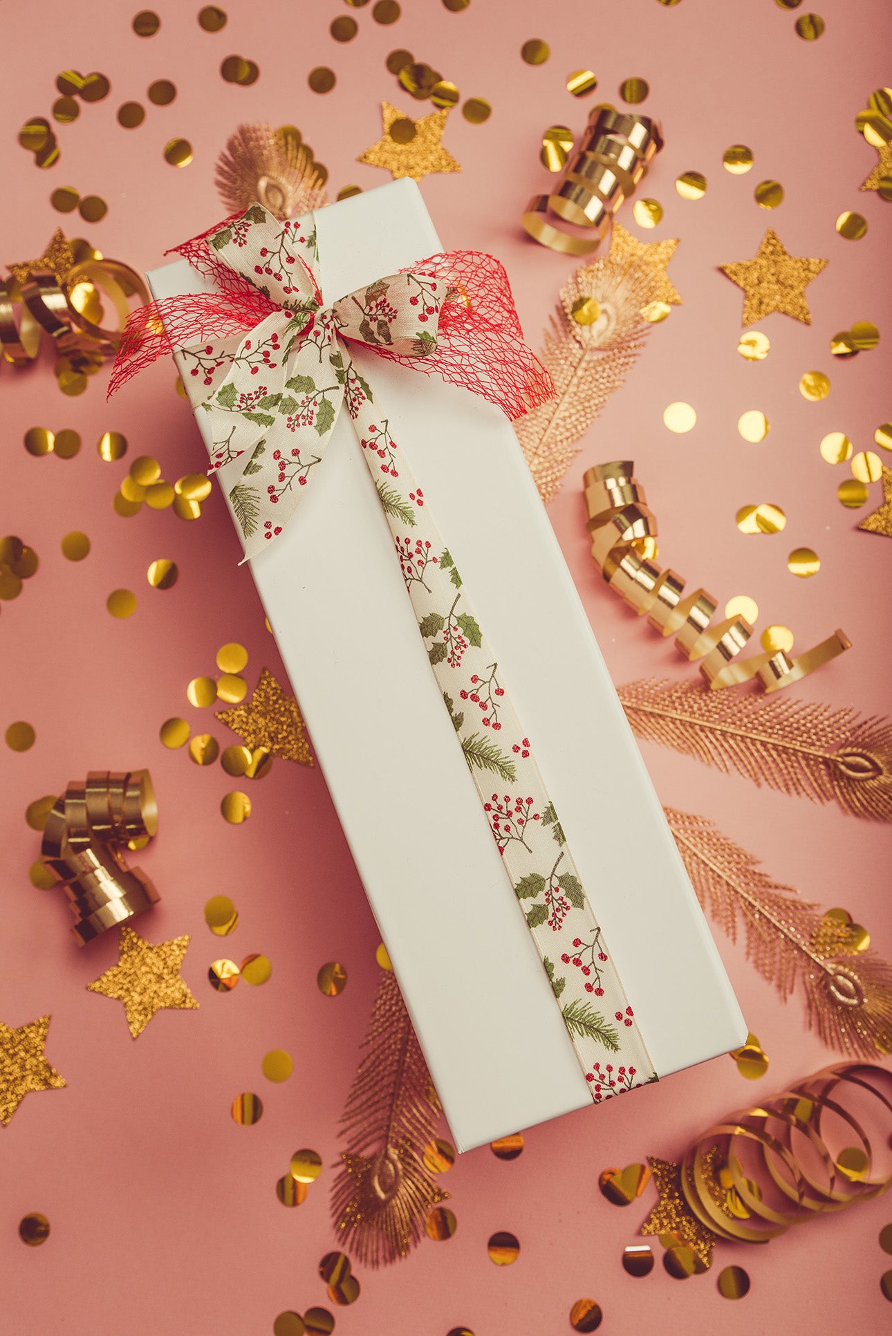 Box met champagne en pralines