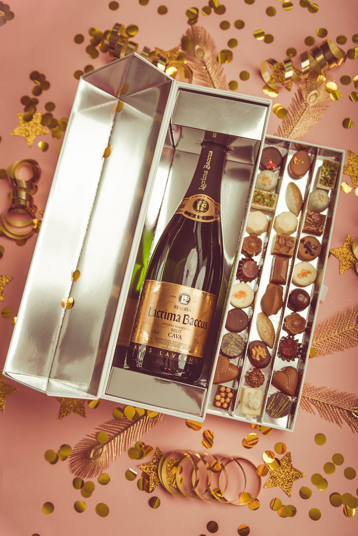 Cava box met pralines