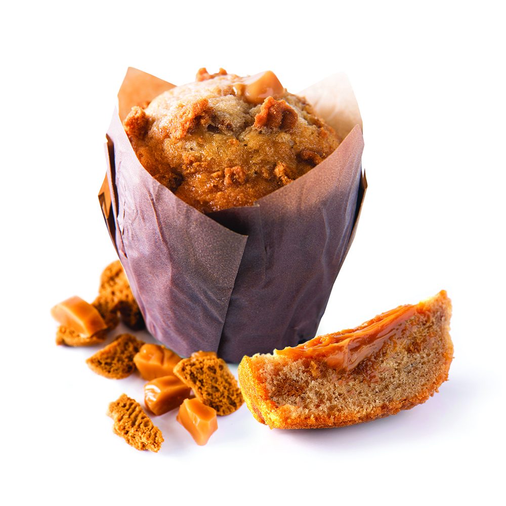 Muffin van speculaas en karamel